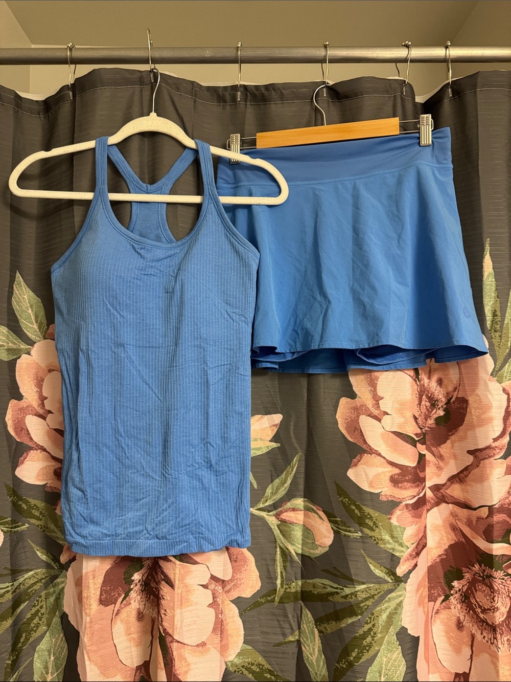 lululemon athletica Blue Racerback Tank and Skort Set